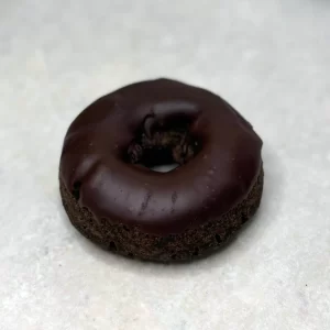 Chocolate cake donut with chocolate icing