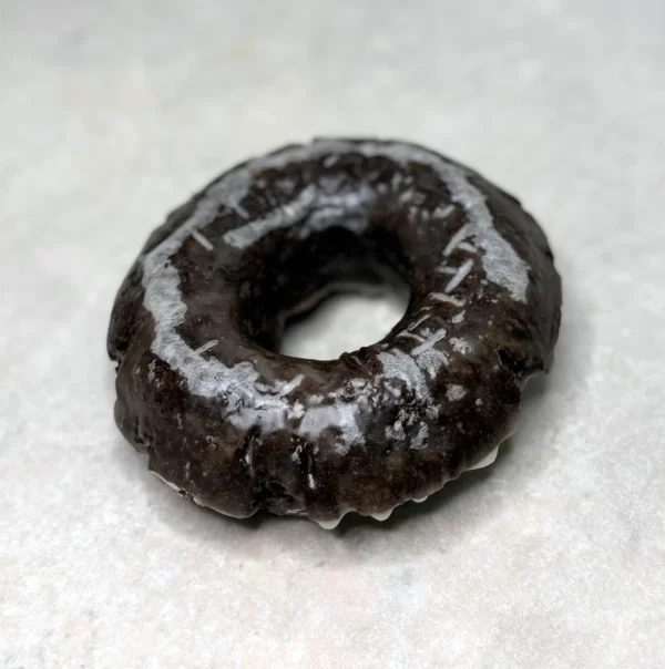 Chocolate cake glazed donut