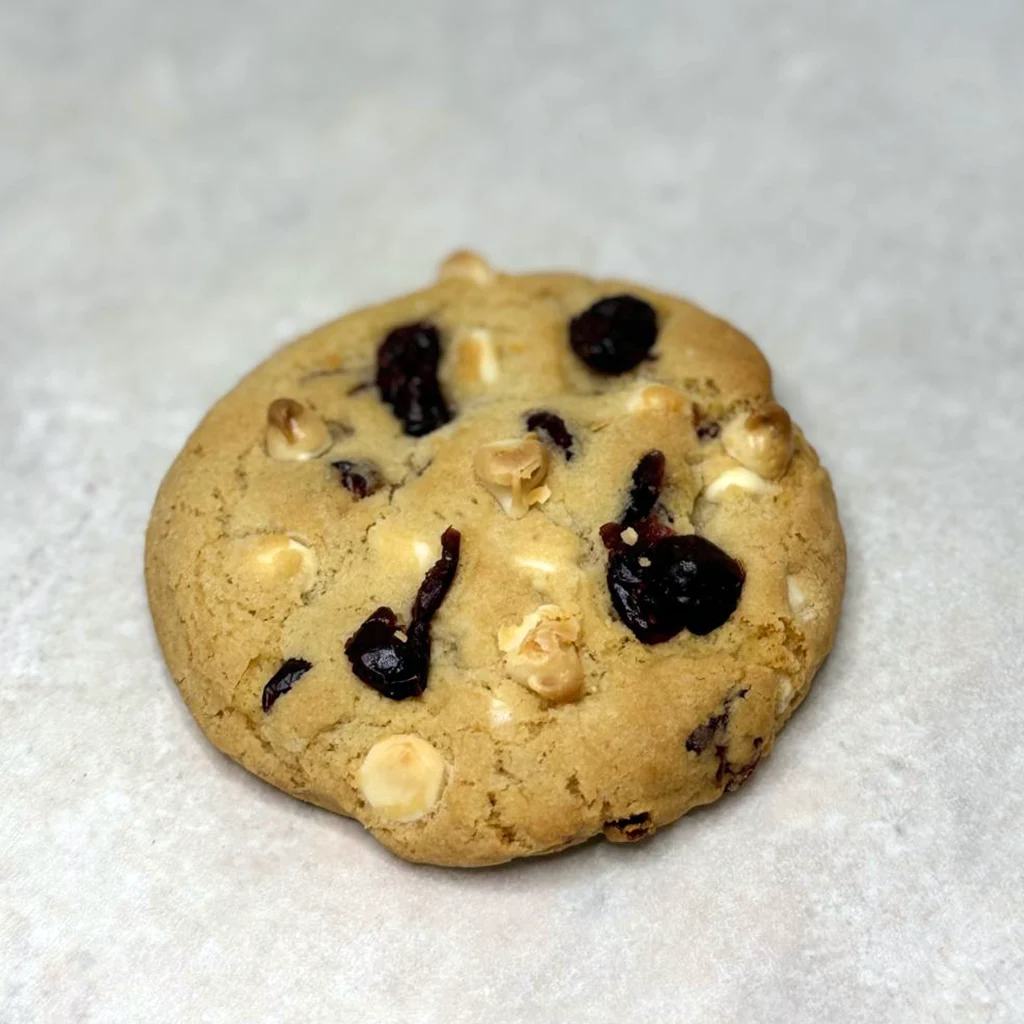 Cranberry and white chocolate chip cookie